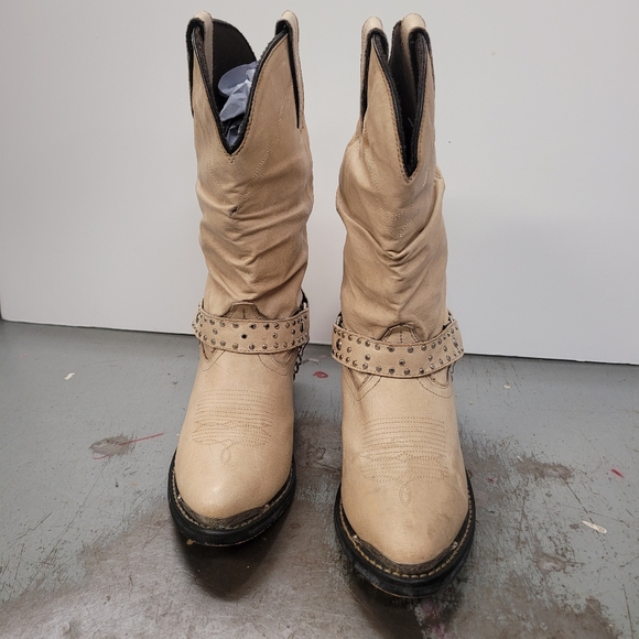 CLEARANCE SHYANNE BOOTS WOMEN'S SZ 7 WESTERN COWGIRL BEIGE - Picture 3 of 9